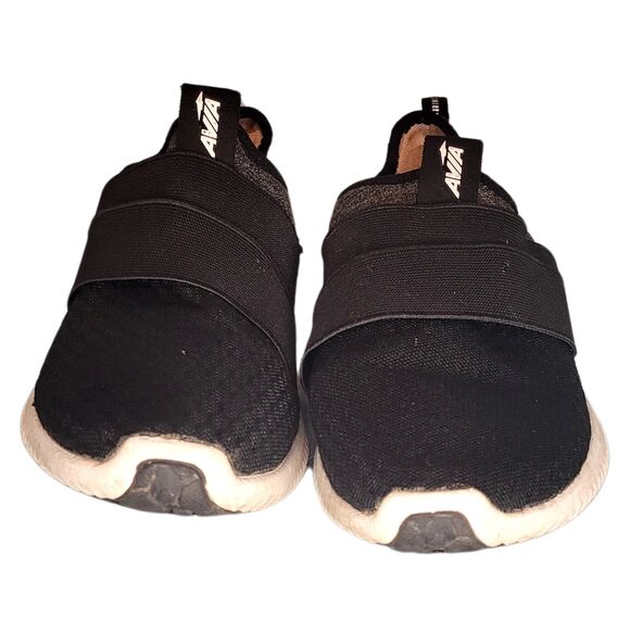 Avia Shoes - AVIA Black & Gray Fabric Upper Slip On Sneakers Women's Size 6 Memory Foam